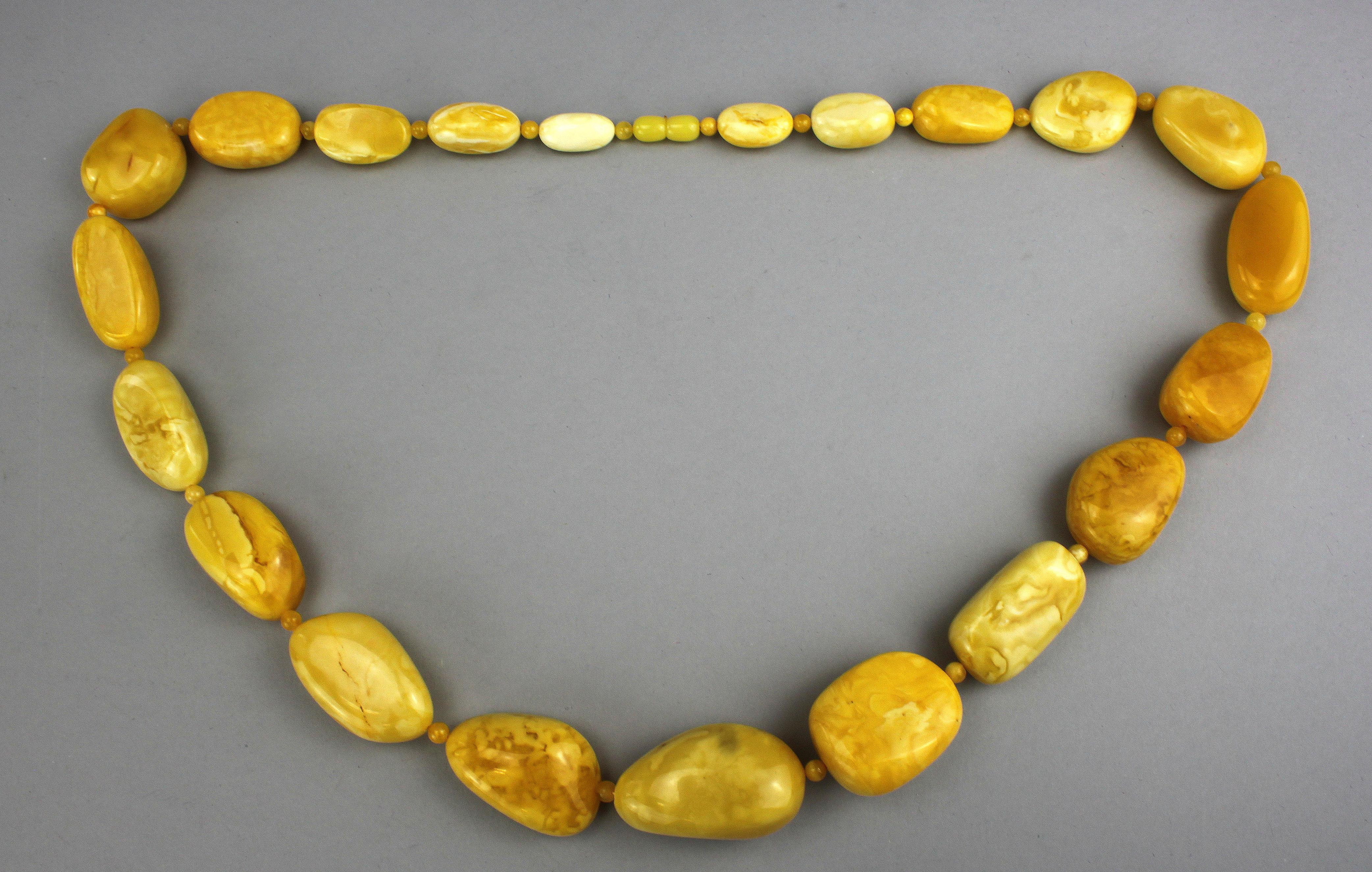 white amber necklace