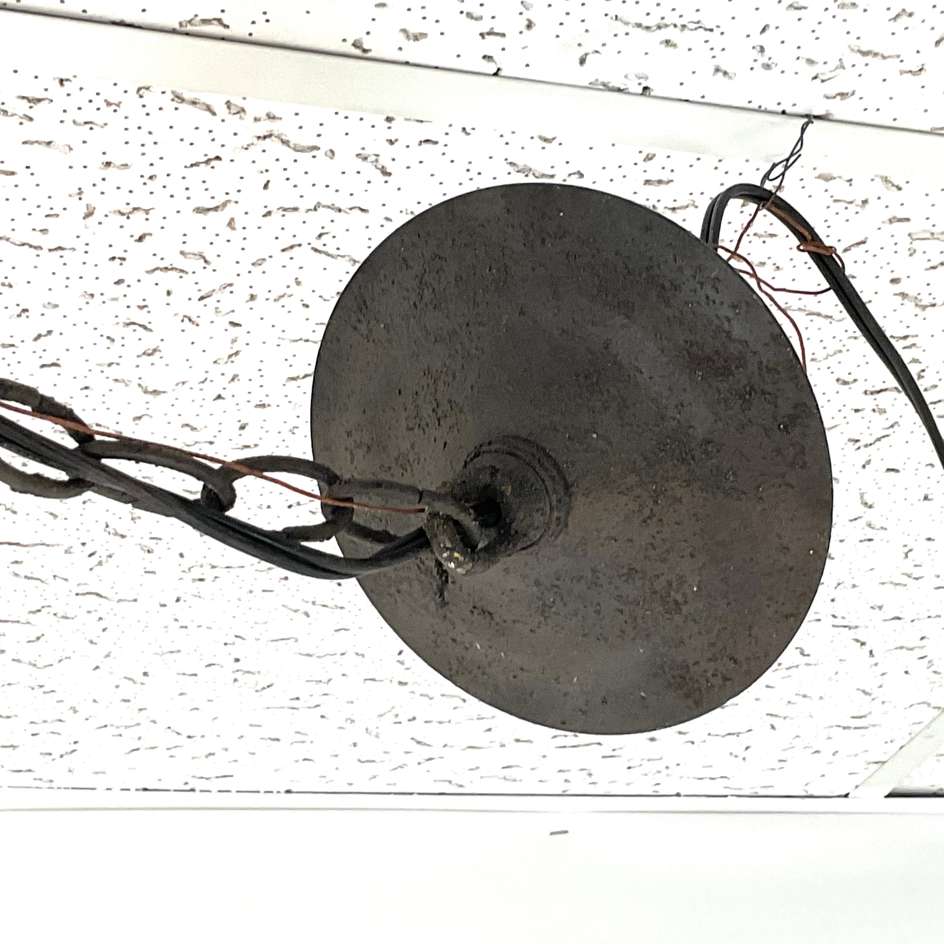 Lampadario in metallo e bambù naturale di Currey and Company in vendita 3