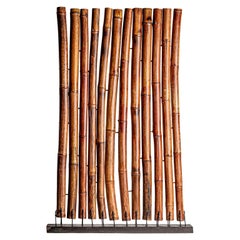 Natural Bamboo Folding Screen