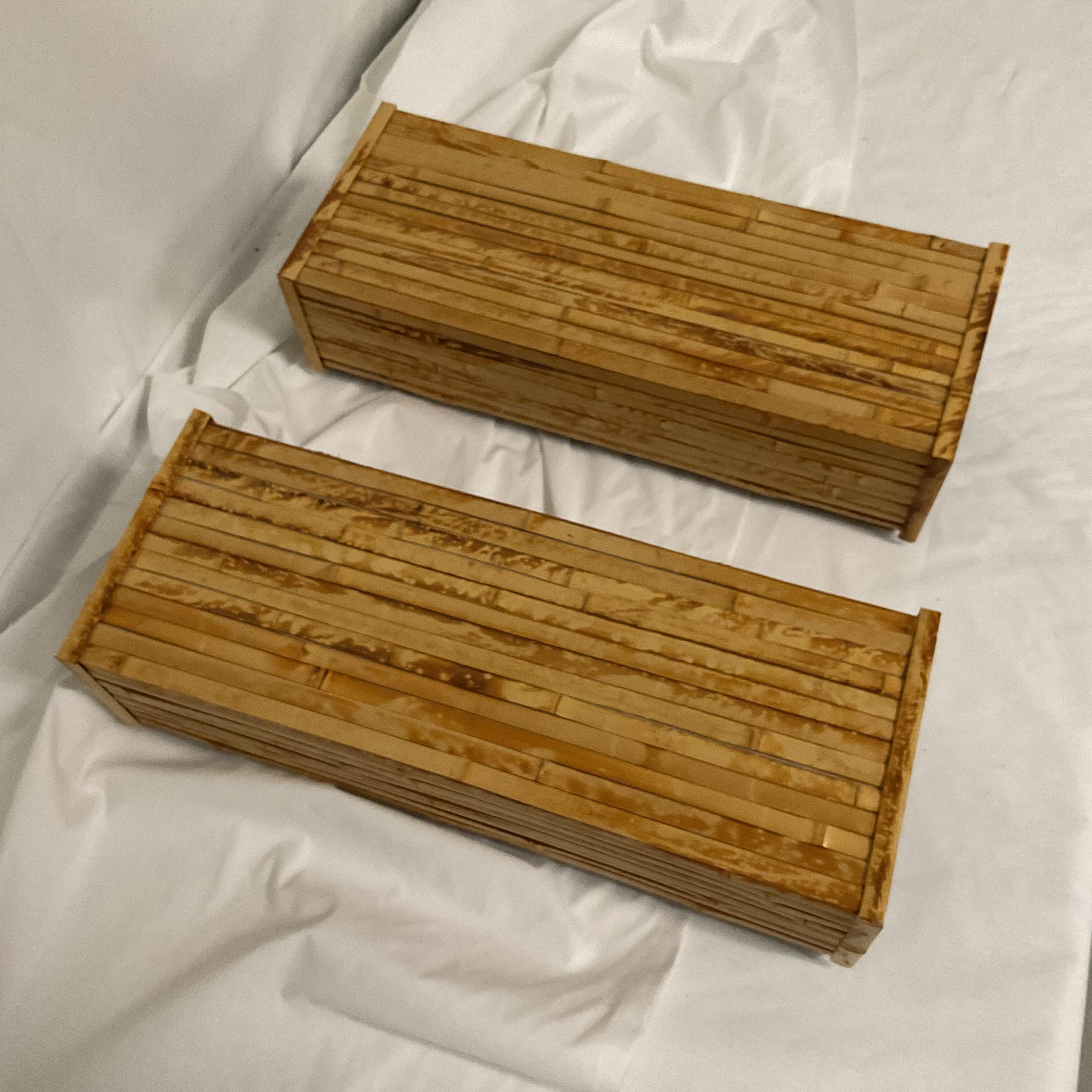 Natural Bamboo Wall Sconce Pair For Sale 6