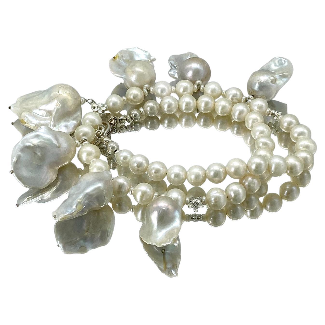 Collar colgante de perlas de fuego barrocas naturales Cuenta en venta