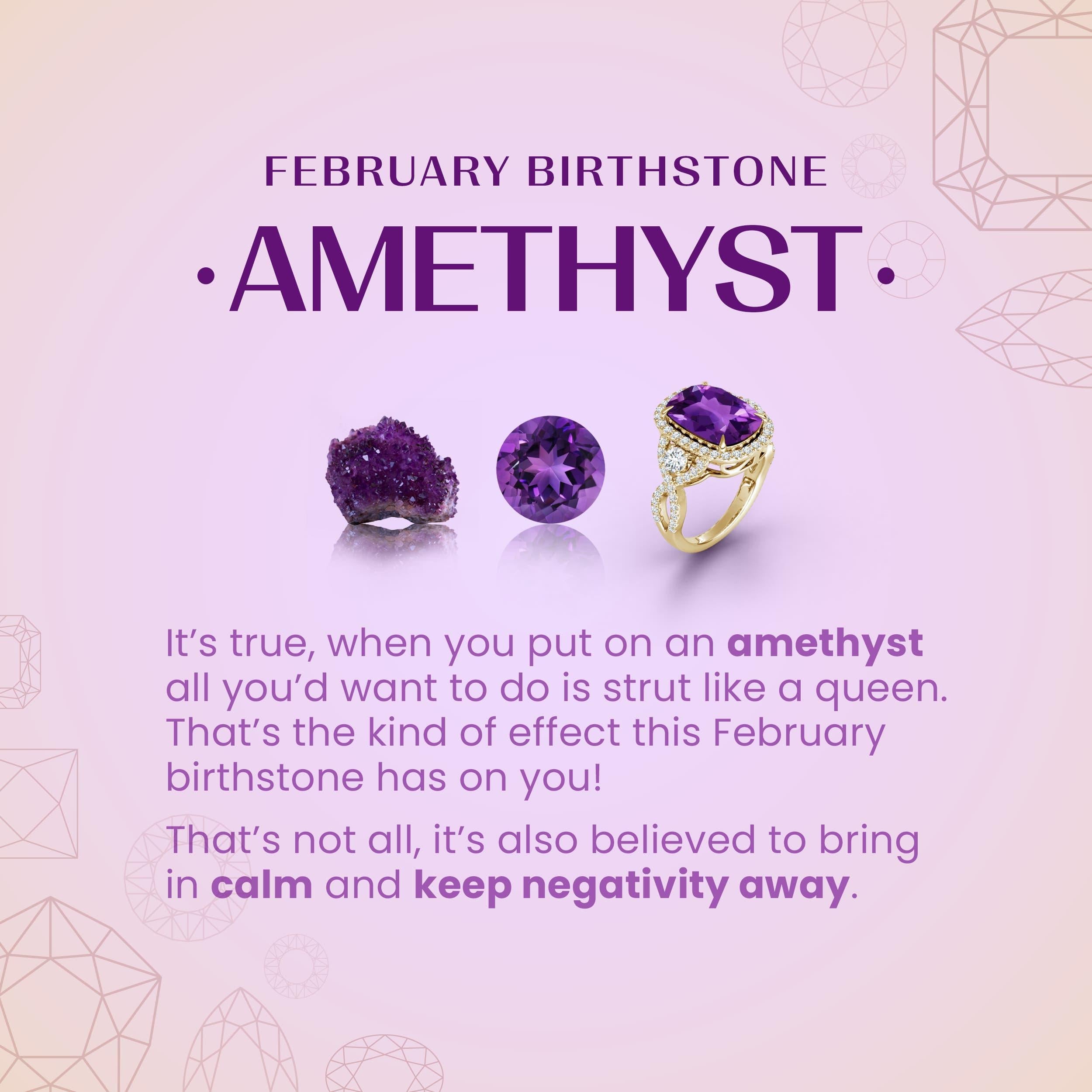 Natürliche korbförmige runde 3,4ct Amethyst Ohrstecker in 14K Weißgold (Rundschliff) im Angebot