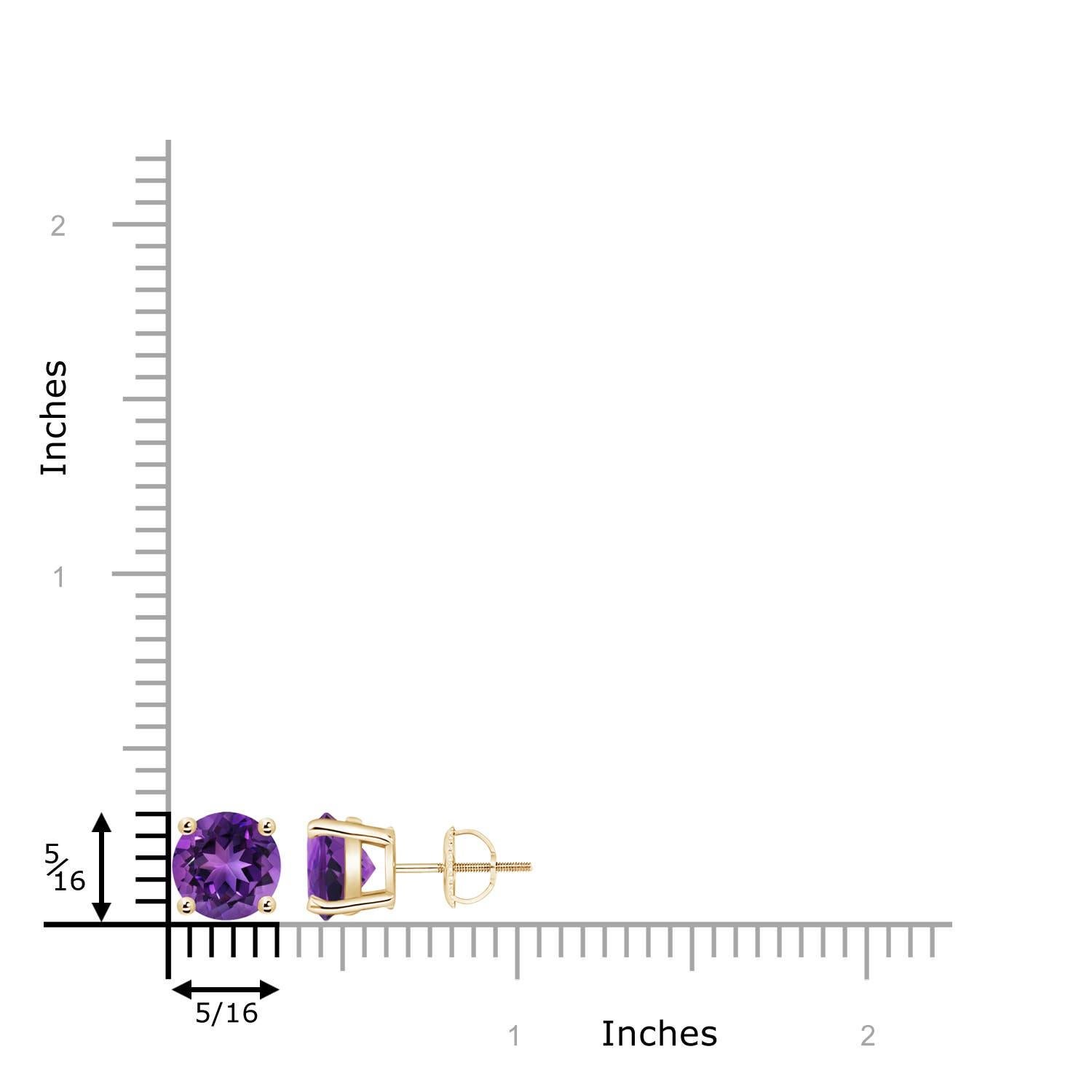 Die Schönheit dieser klassischen Amethyst-Ohrstecker liegt in ihrem schlichten Design und ihrem königlichen Violett-Ton. Die runden Amethyste sind in einer Korbzackenfassung aus 14 Karat Gelbgold eingefasst und wirken elegant.