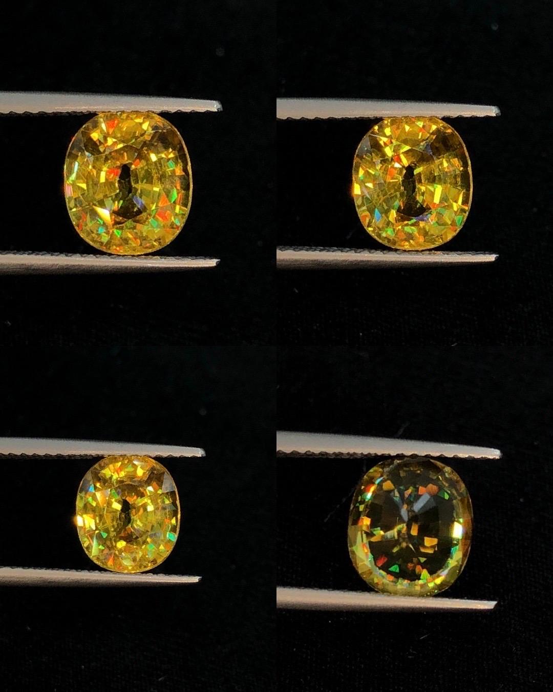 Siamo entusiasti di offrire uno splendido sfene ovale da 2,45 carati proveniente dal Madagascar, caratterizzato da un fuoco abbagliante. Questa bellissima pietra preziosa è disponibile a un prezzo eccellente, il che la rende una scelta perfetta per