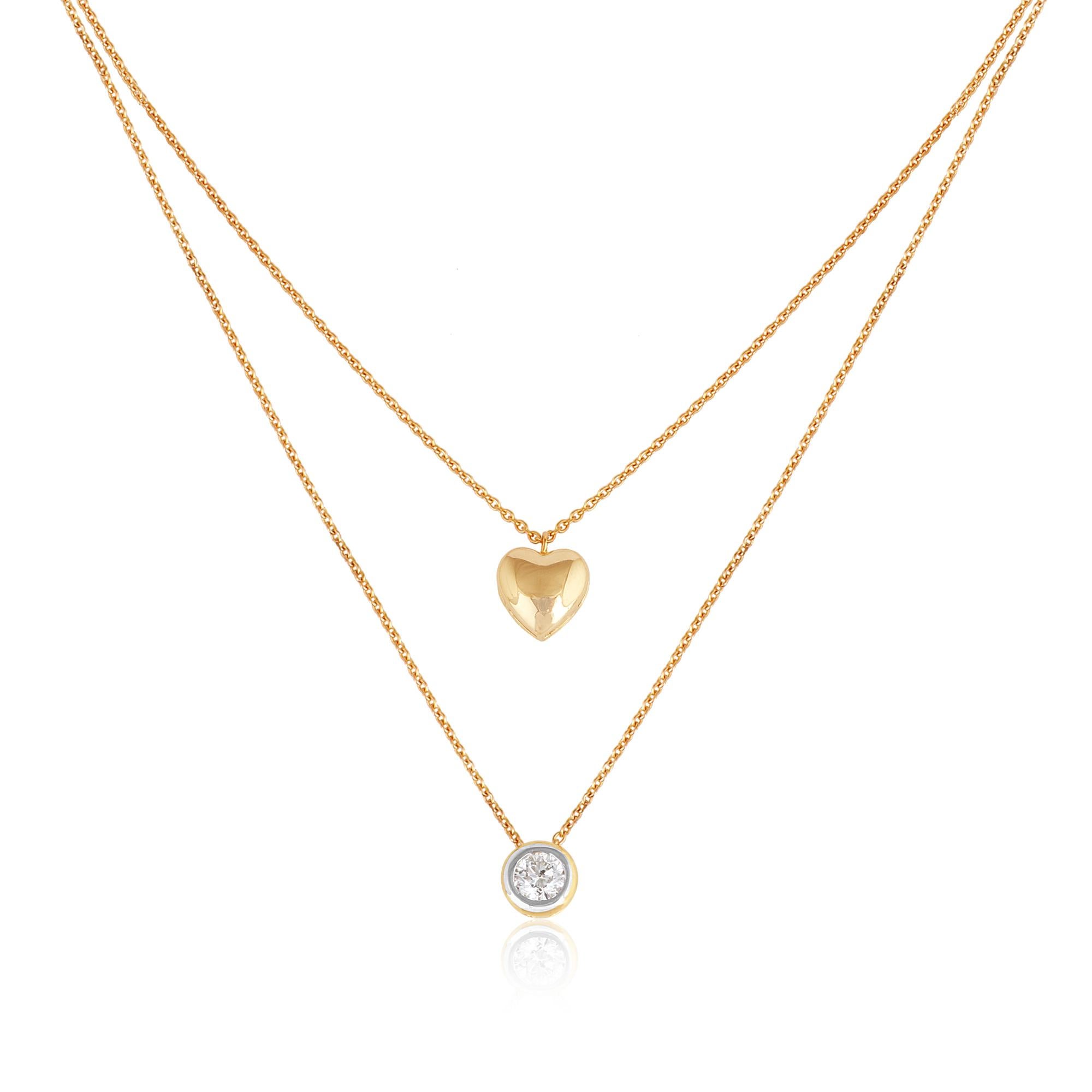 Presenting a stunning piece of fine jewelry, the Natural Bezel Set Diamond Heart Charm Necklace in 14 Karat Yellow Gold is a true embodiment of elegance and romance.
Item Code :- CN-26065
Gross Wt. :- 5.60 gm
14k Solid Yellow Gold Wt. :- 5.50