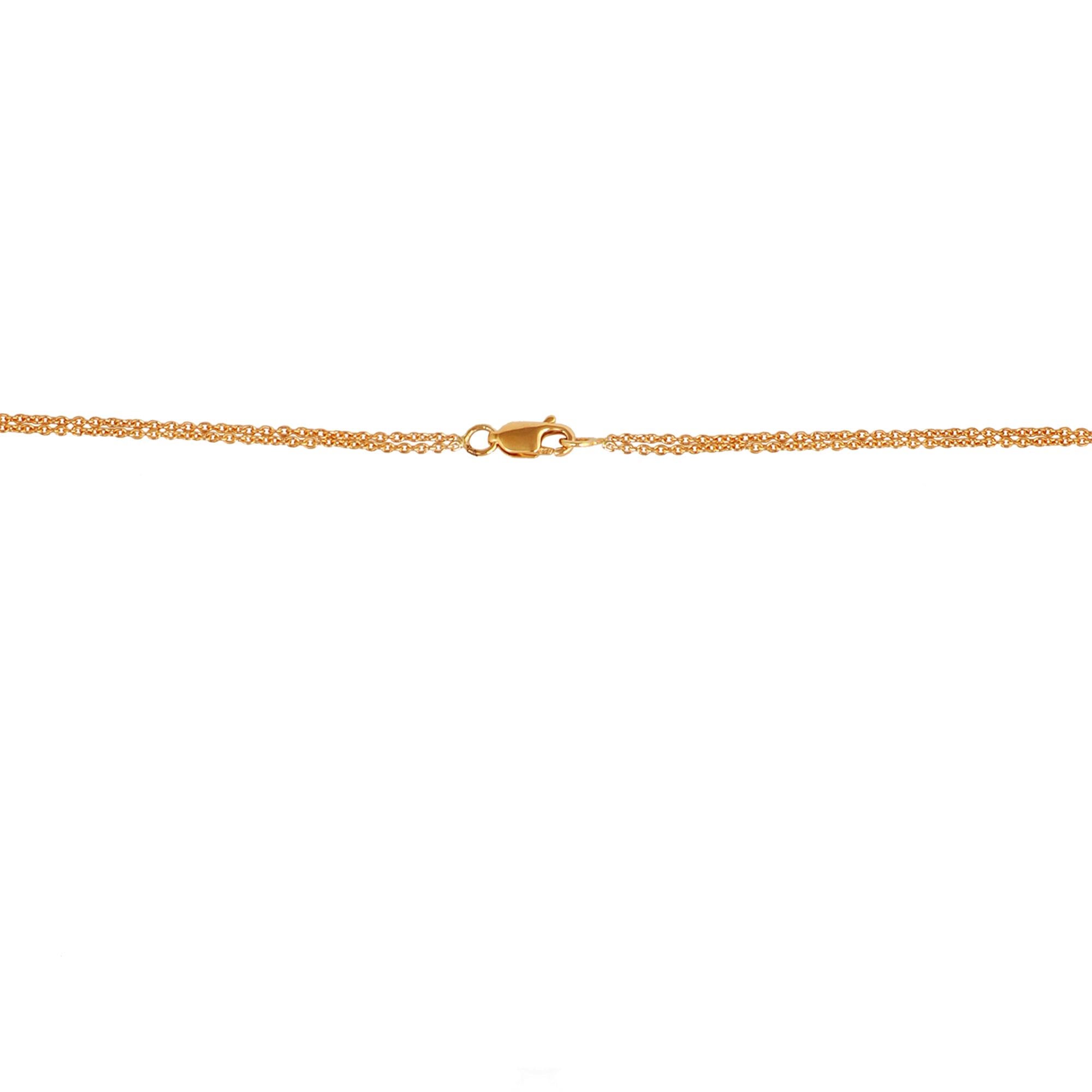 Modern Natural Bezel Set Diamond Heart Charm Necklace 14 Karat Yellow Gold Fine Jewelry For Sale
