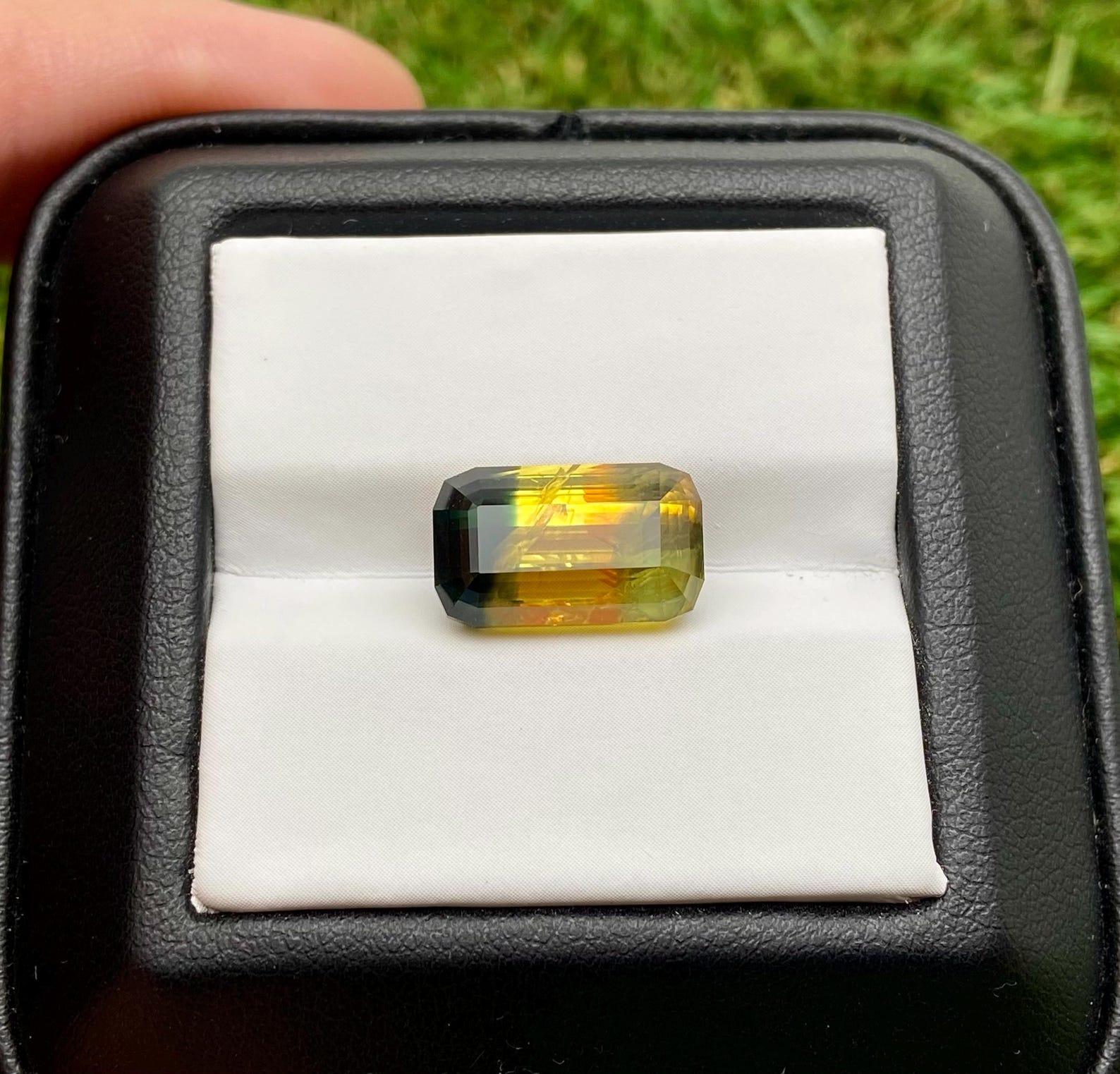 Natural Yellow-Blue Sapphire Loose gemstone

Assay Office of Latvia Laboratory certified
Gemstone Color: Yellow-Blue
Gemstone Type: Sapphire
Gemstone size: 13.33x8.01x7.60 mm
Cut Grade: Excellent
Gemstone Shape: Emerald Cut
Gemstone Creation: