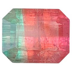 Natural Bicolor Pinkish Red & Mint Green Tourmaline Gemstone for Ring Jewelry