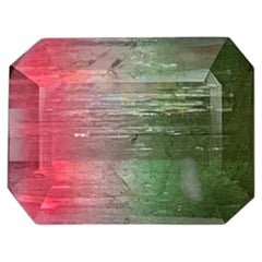 Natural Bicolor Red & Green Watermelon Tourmaline Gemstone for Jewelry 8mm