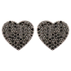 Natural Black Diamond 1.23cts in 18k Gold 3.48gms Earring
