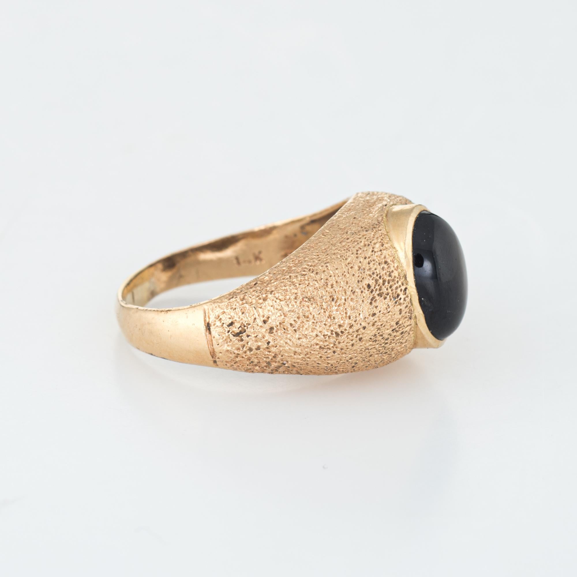 black sapphire mens ring