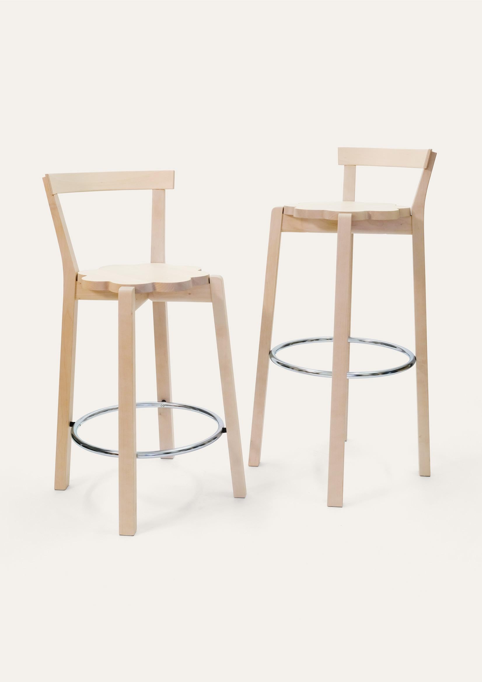 Post-Modern Natural Blossom Bar Chair by Storängen Design For Sale