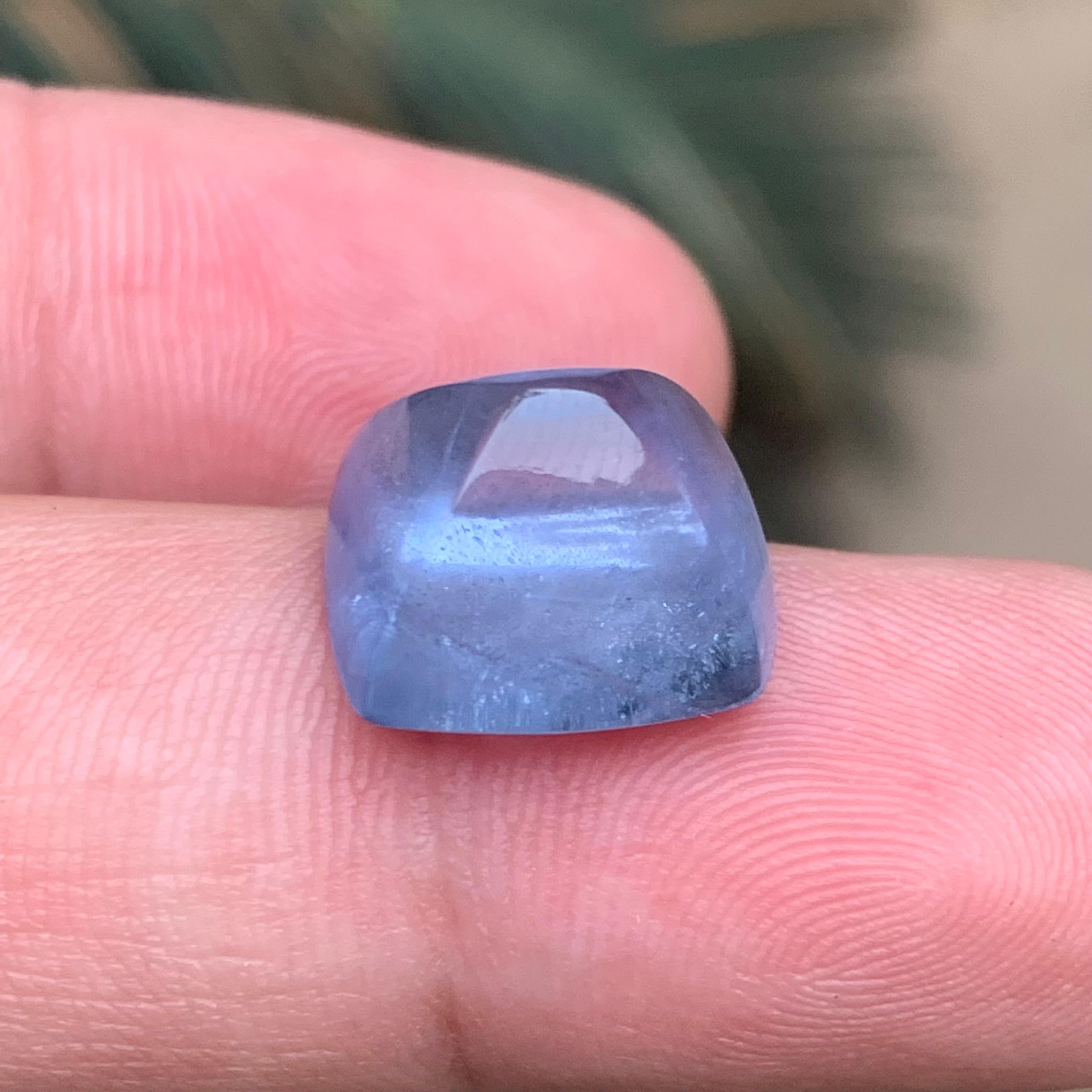 Natürlicher blauer Aquamarin 11,70 Ct Sugarloaf Cabochon Loser Edelstein für Schmuck im Angebot 6