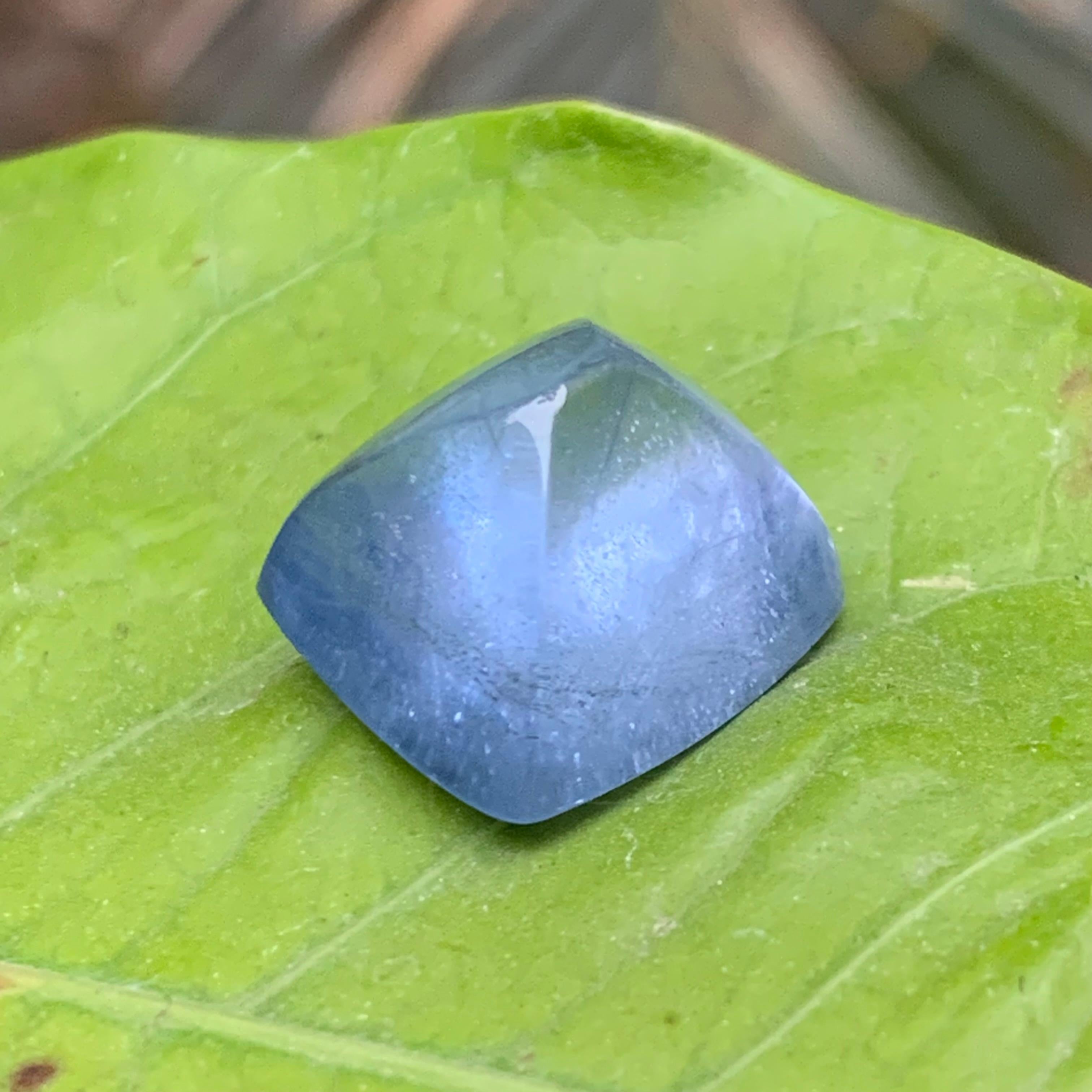 Natürlicher blauer Aquamarin 11,70 Ct Sugarloaf Cabochon Loser Edelstein für Schmuck (Kegel-Cabochon) im Angebot