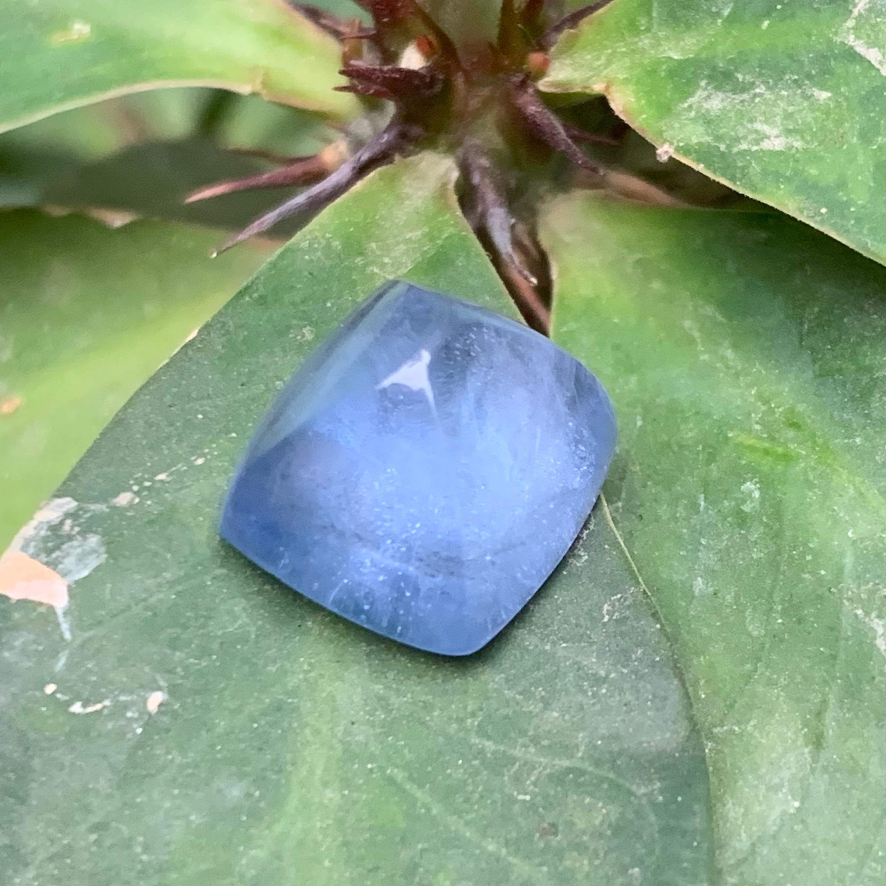 Natürlicher blauer Aquamarin 11,70 Ct Sugarloaf Cabochon Loser Edelstein für Schmuck im Angebot 2