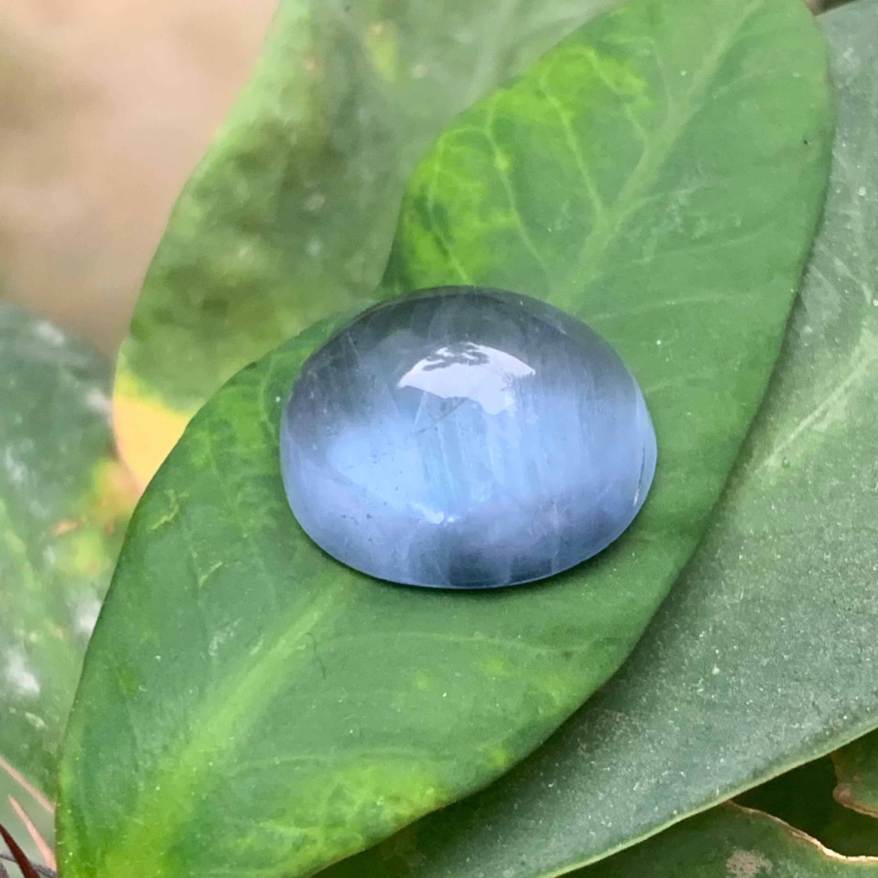 Aguamarina Azul Natural 12,17 Quilates Cabujón Gema Suelta para Anillo o Joyería en venta 7