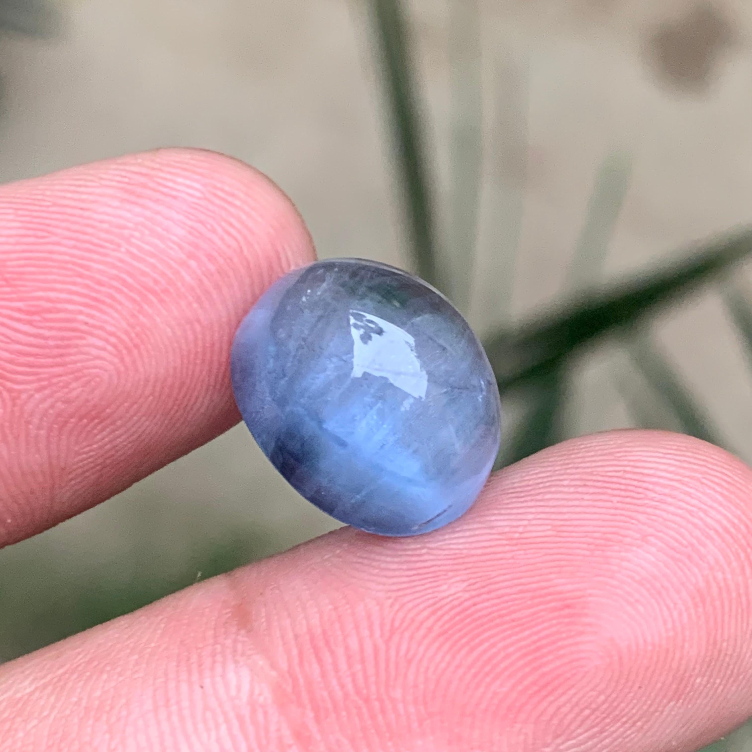 Aguamarina Azul Natural 12,17 Quilates Cabujón Gema Suelta para Anillo o Joyería en venta 2