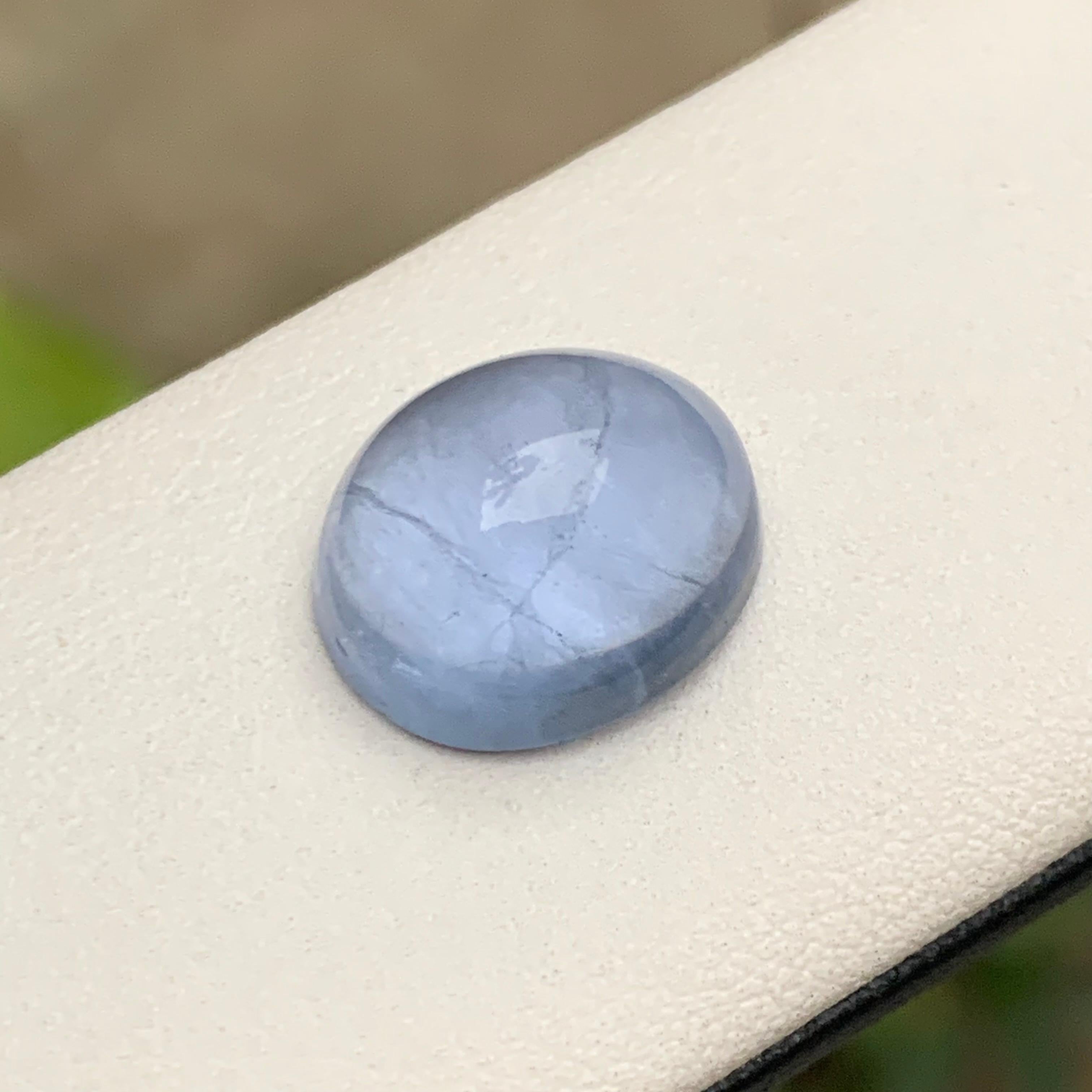 Aguamarina Azul Natural 12,17 Quilates Cabujón Gema Suelta para Anillo o Joyería en venta 3