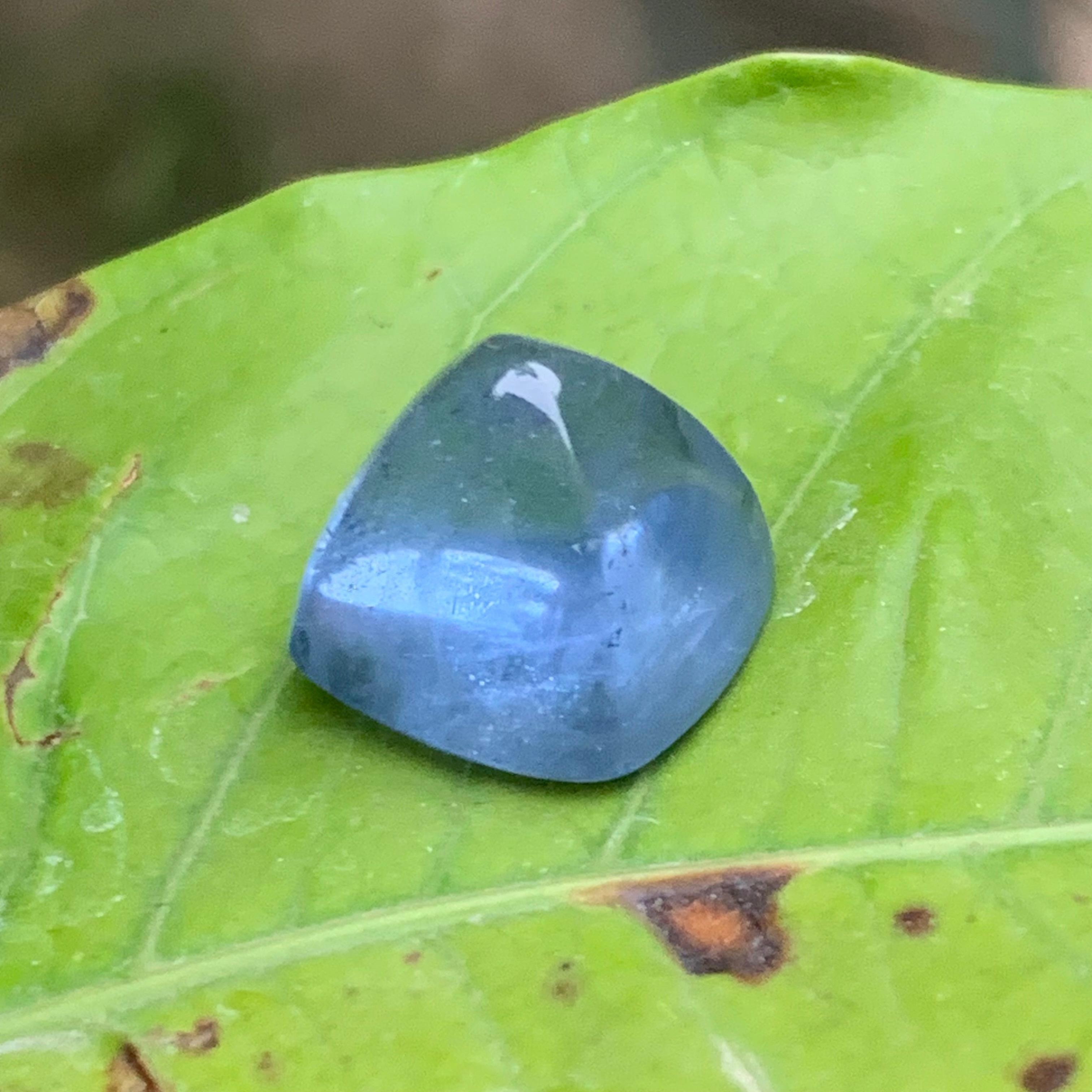 Aigue-marine bleue naturelle 14.50 Ct Sugarloaf Cabochon Loose Gemstone for Jewelry en vente 6