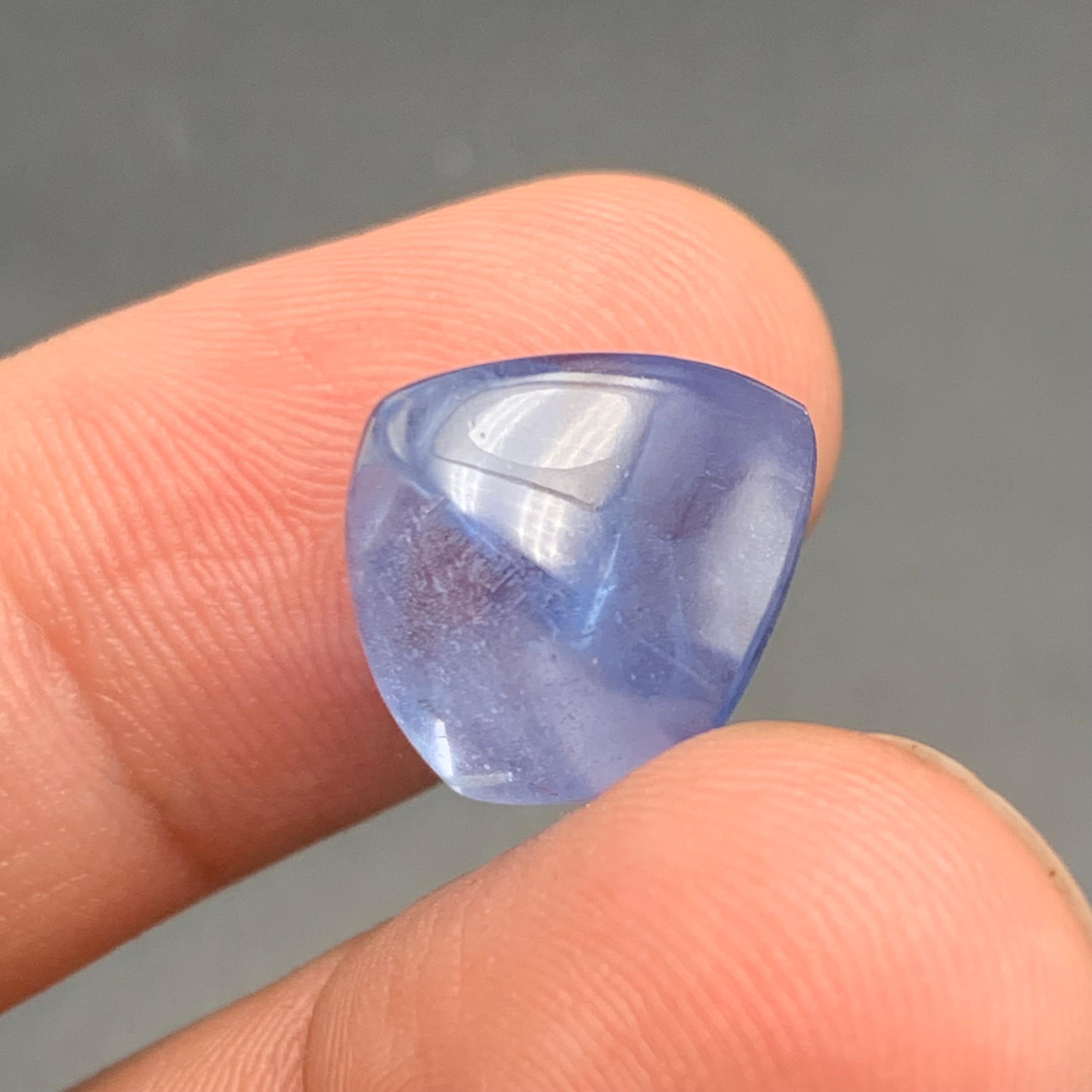 Taille cabochon « sugarloaf » Aigue-marine bleue naturelle 14.50 Ct Sugarloaf Cabochon Loose Gemstone for Jewelry en vente
