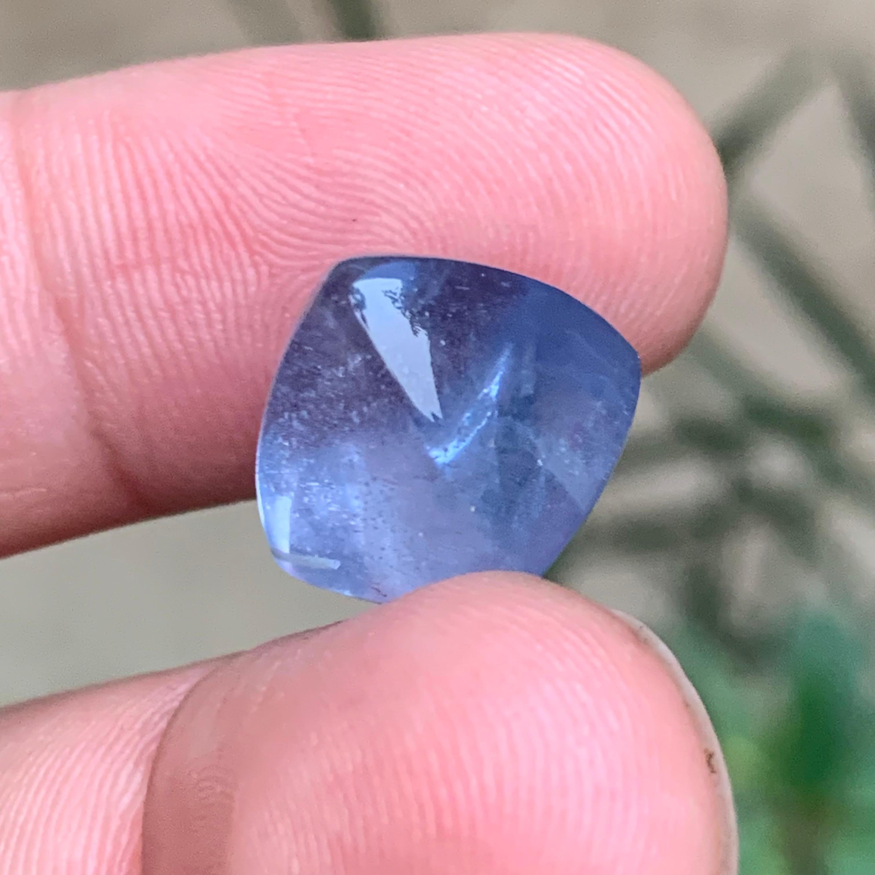 Aigue-marine bleue naturelle 14.50 Ct Sugarloaf Cabochon Loose Gemstone for Jewelry Unisexe en vente