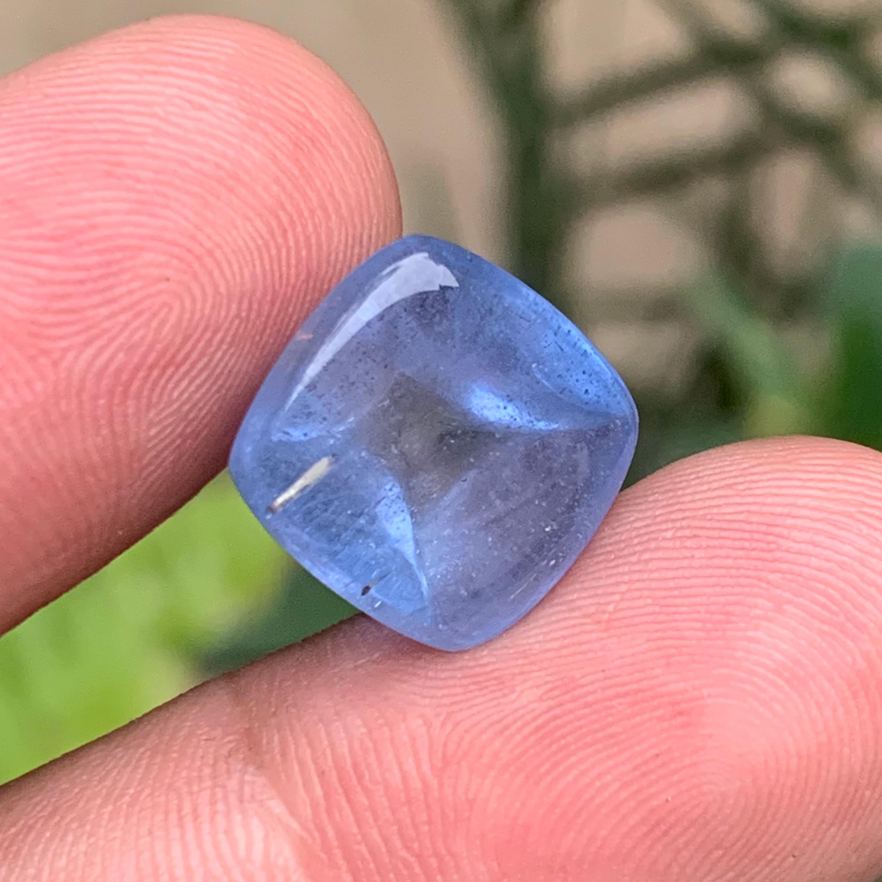 Aigue-marine bleue naturelle 14.50 Ct Sugarloaf Cabochon Loose Gemstone for Jewelry en vente 2