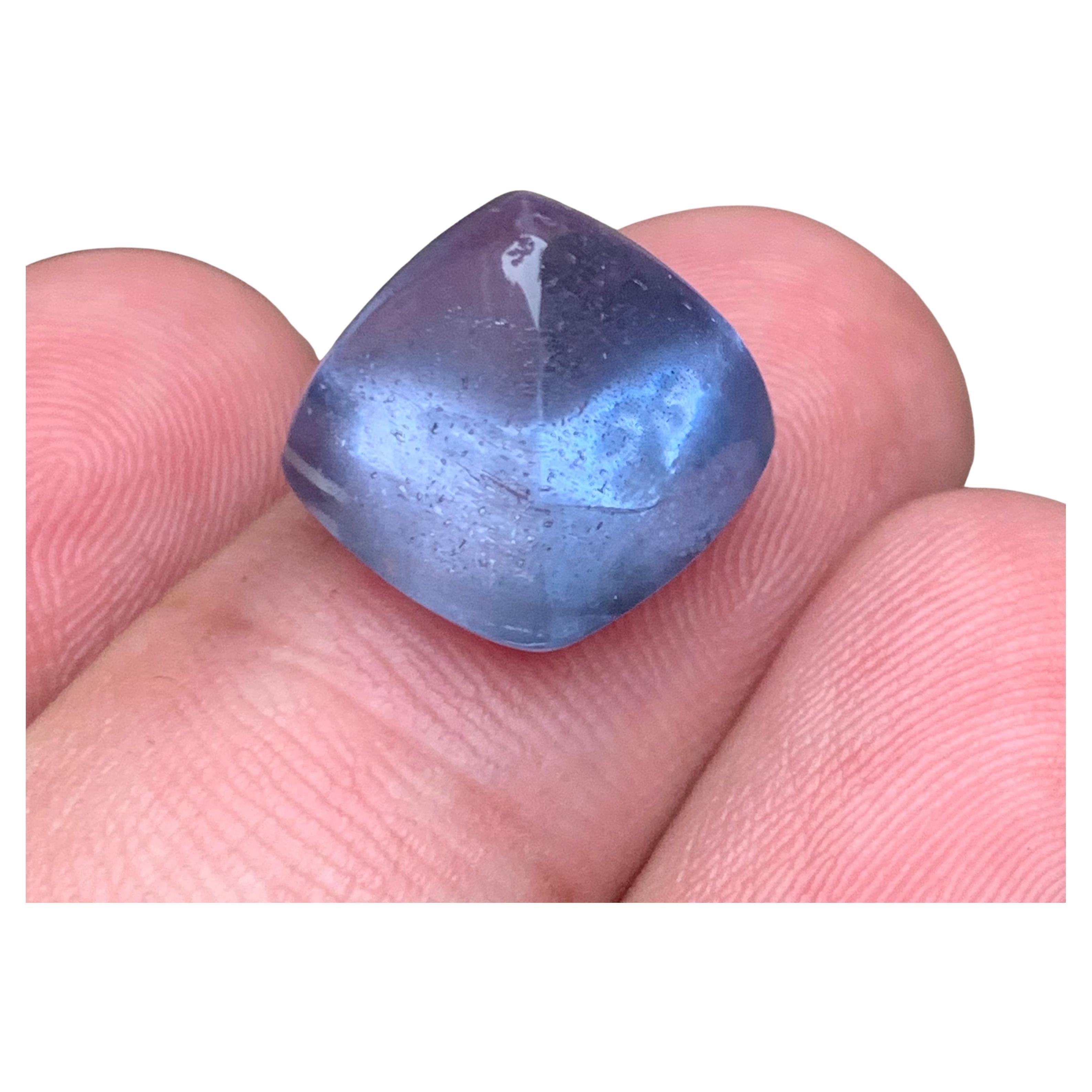 Aguamarina Azul Natural 14.50 Ct Cabujón Sugarloaf Gema Suelta para Joyería