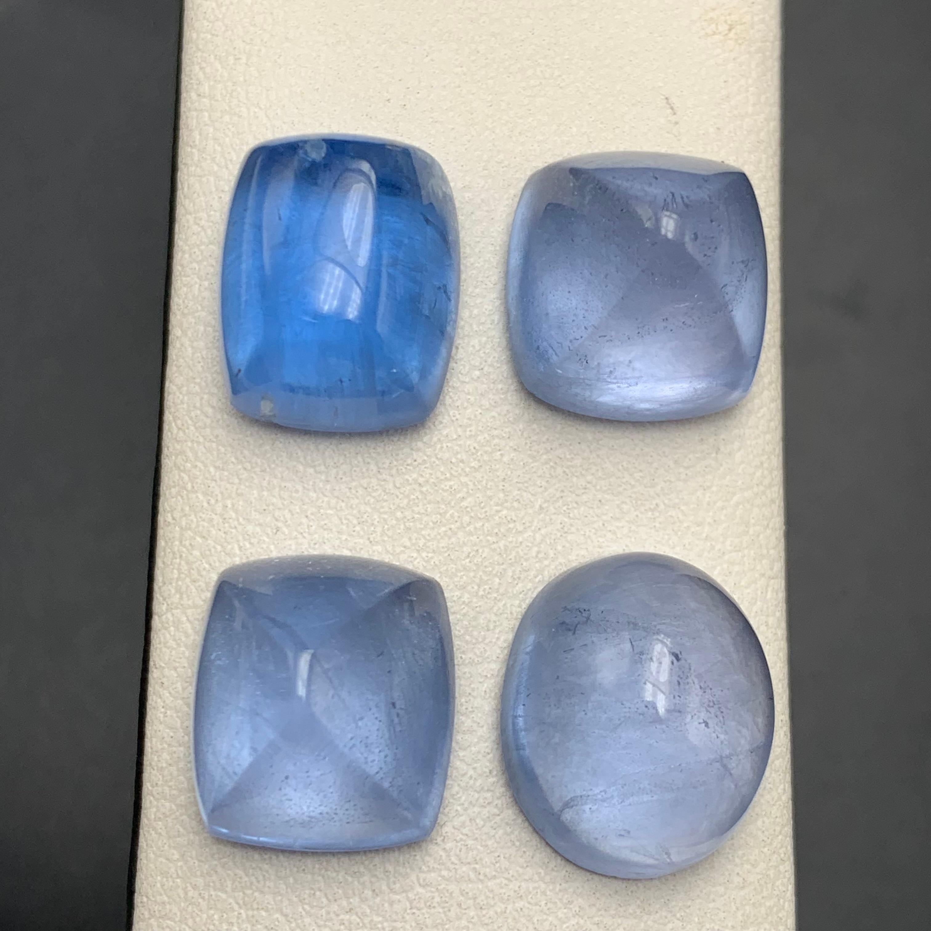 Aguamarina Azul Natural 51,06 qt Cabujón Sugarloaf Gema Parcela Afganistán en venta 5