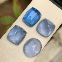 Natural Blue Aquamarine 51.06 Ct Sugarloaf Cabochon Gemstone Parcel Afghanistan