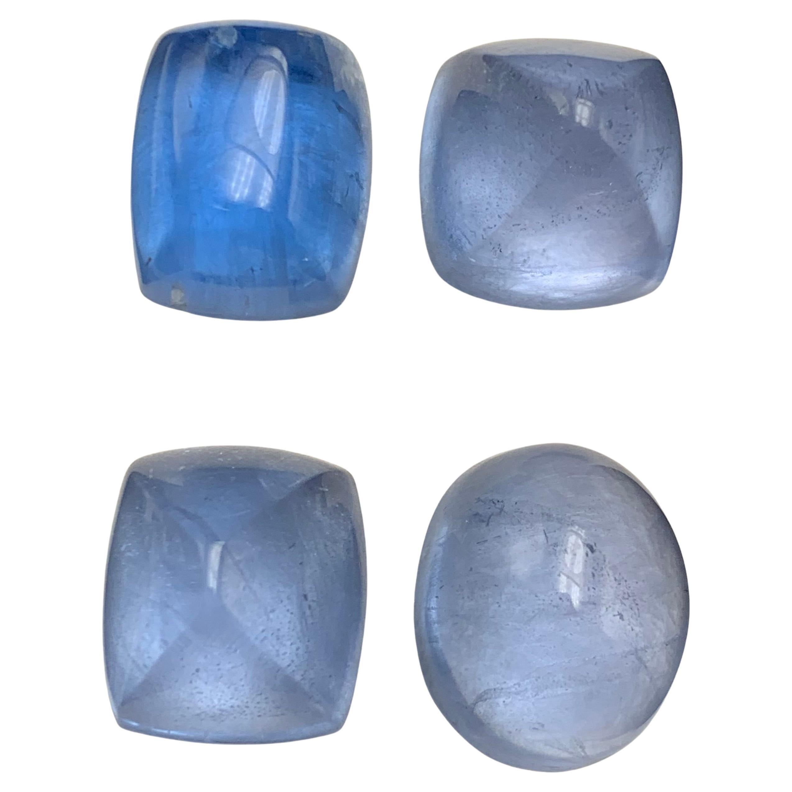 Aguamarina Azul Natural 51,06 qt Cabujón Sugarloaf Gema Parcela Afganistán