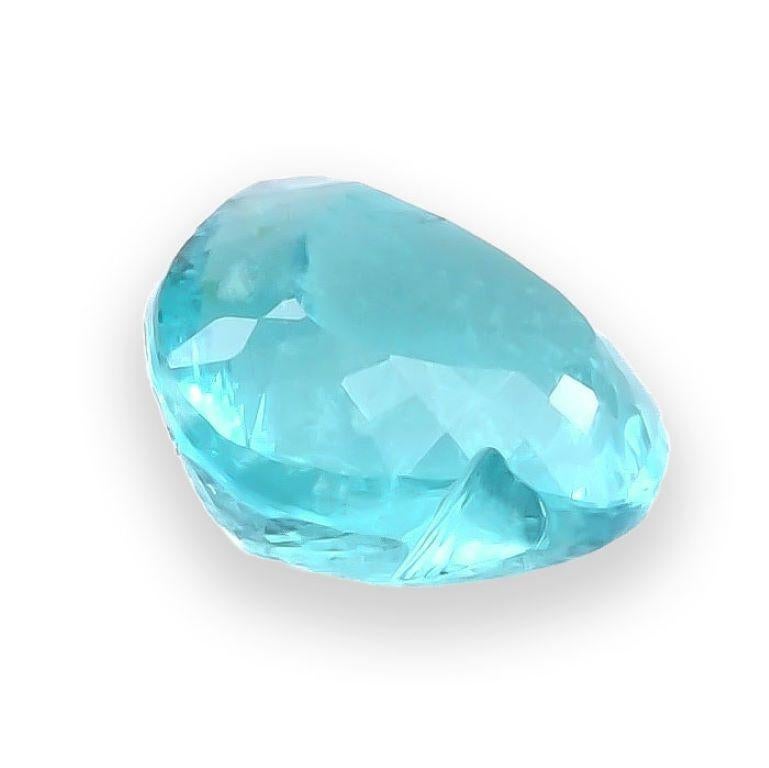  Pierre précieuse tourmaline Paraiba du Brésil bleu naturel de 2,73 carats avec rapport AGL Pour femmes 
