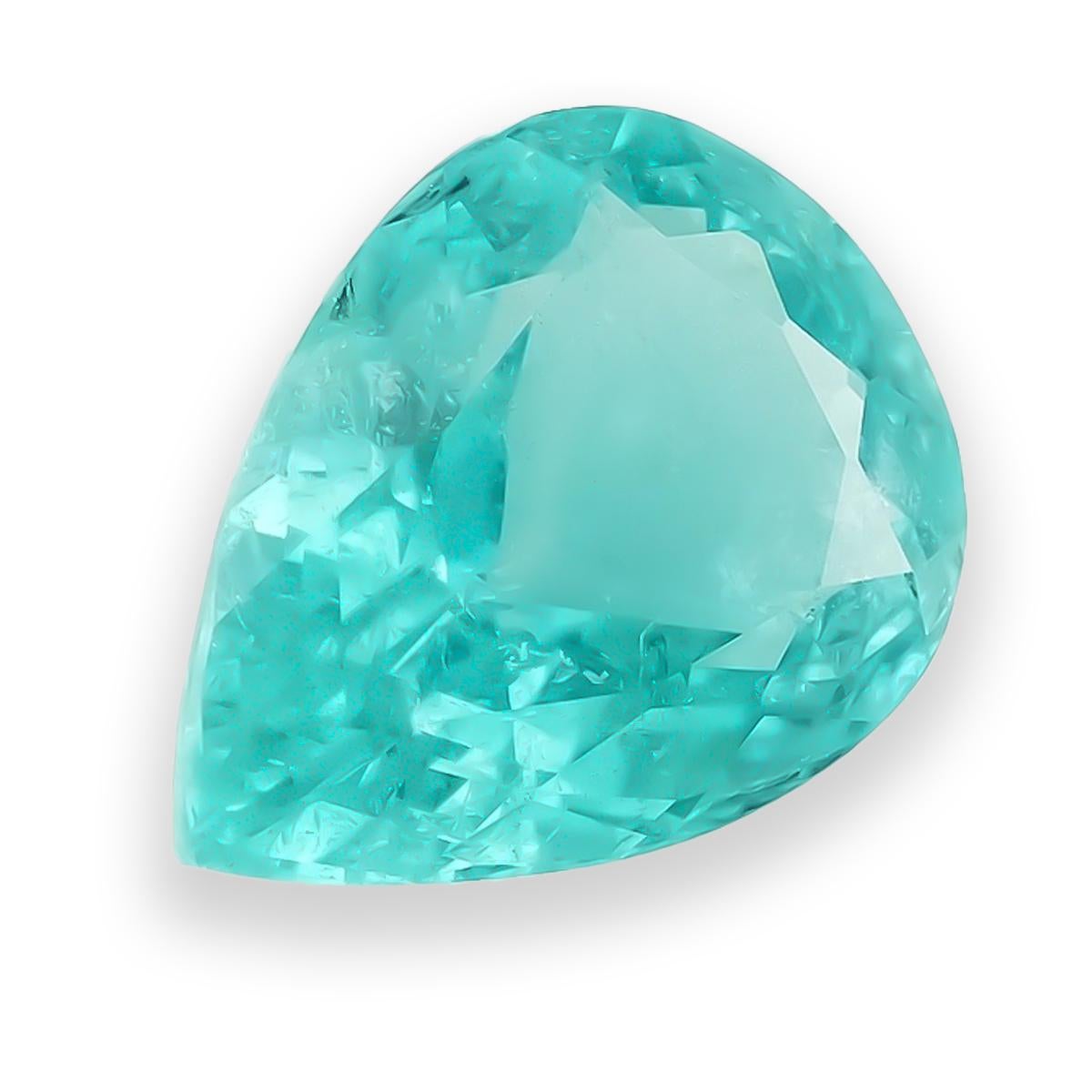 Natural Blue Green Paraiba Tourmaline Gemstone 1.56 carats with AGL Report In New Condition For Sale In Los Angeles, CA