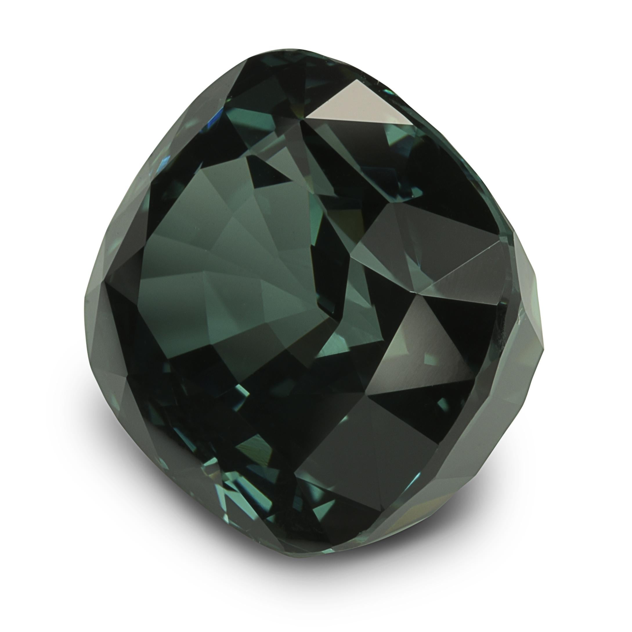 Pierre précieuse spinelle bleu-vert naturel de 6,49 carats / JupiterGem Neuf - En vente à Los Angeles, CA