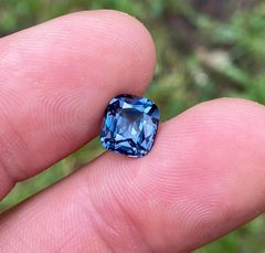 Natural Blue-Grey Spinel loose gemstone 3.52 ct. High quality, Cushion, Tanzania