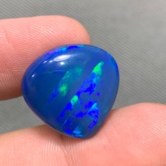 Opale blu naturale da 13,20 carati, gemma a pera sfusa con giochi di colore