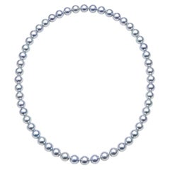 Natural Blue Rose Madama Akoya Pearl Necklace, Japan, 7.5–8mm