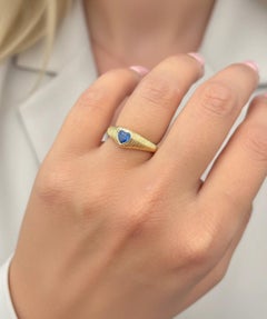 Natural Blue sapphire 0.33cts Ring in 14k Gold