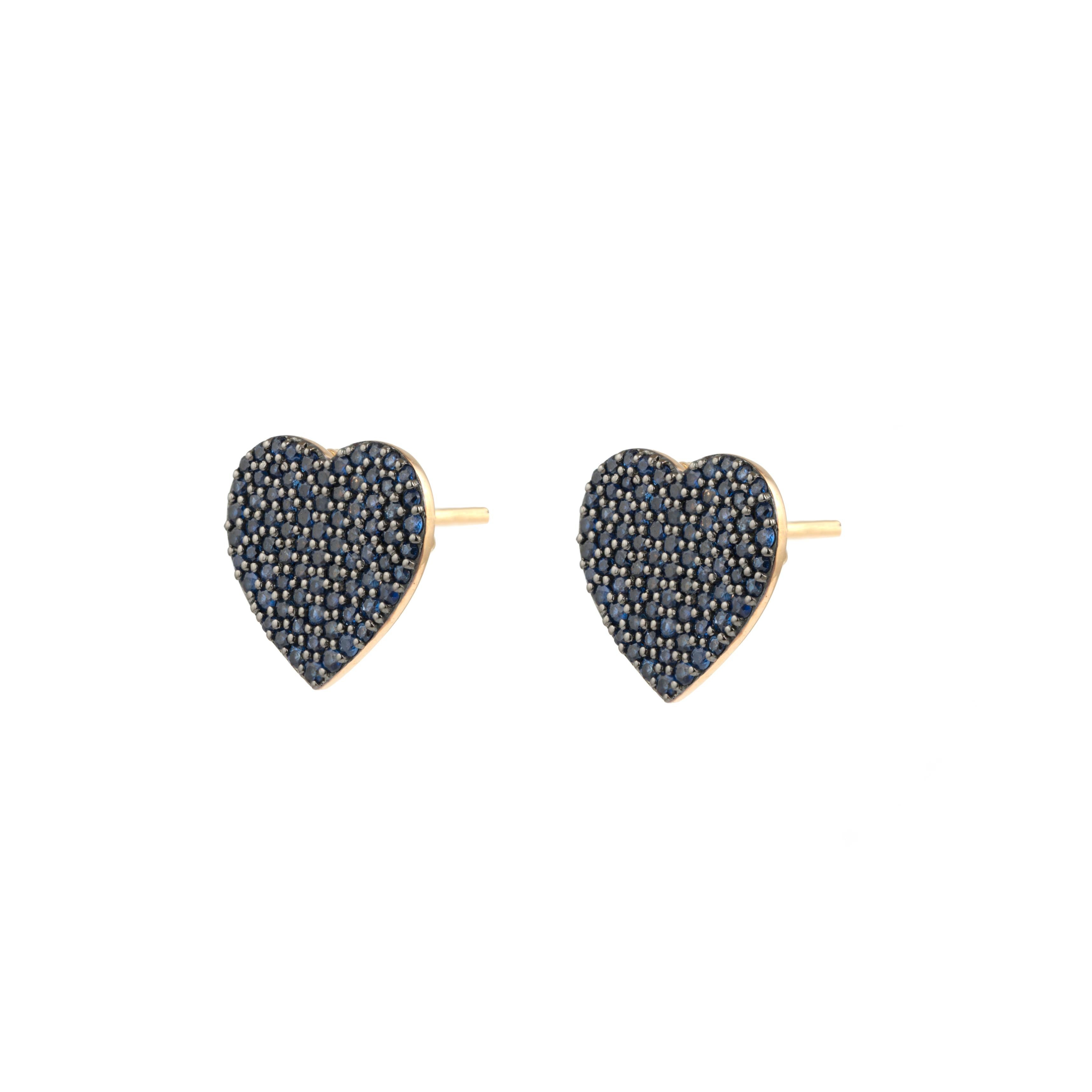 Natürlicher blauer Saphir 1,27 Karat in 18k Gold 3,73 g Ohrring im Zustand „Neu“ im Angebot in jaipur, IN