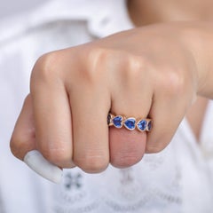 Natural Blue Sapphire 7.04cts Ring in 14k Gold