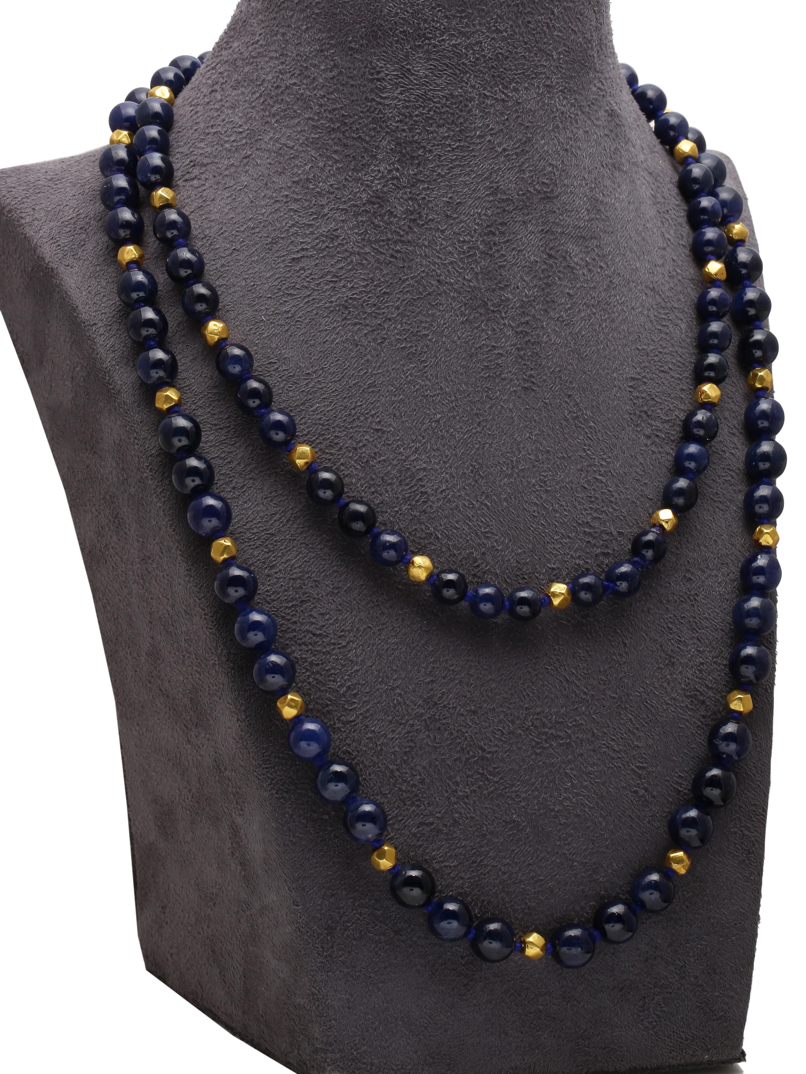 natural blue sapphire beads