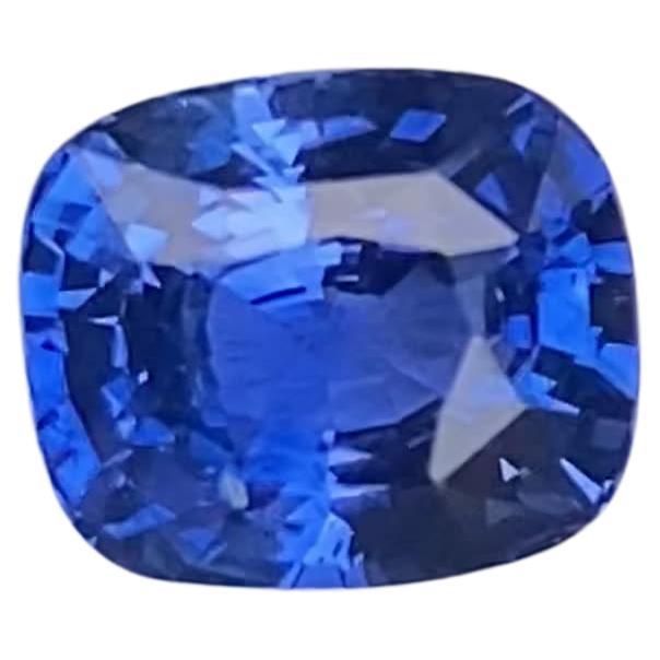 Natural Blue Sapphire Ceylon Origin Ring Gemstone 1.53 Carats GIC certified  For Sale