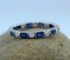 Natural Blue Sapphire 1.19ct & Diamond 0.31ct Ring in 14K Gold, India