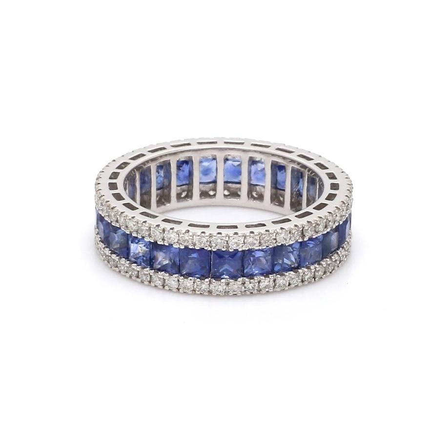 Natural blue sapphire diamond ring in 18k gold im Zustand „Neu“ im Angebot in jaipur, IN