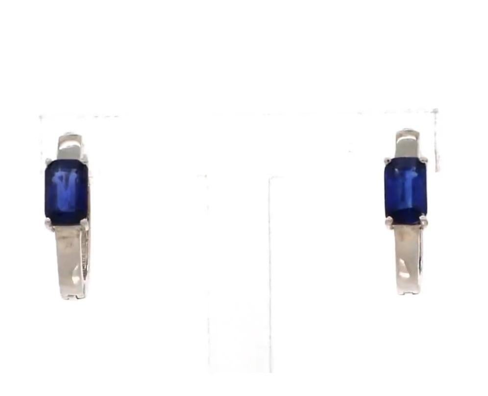 Blue sapphire emerald cut hoops earrings gold  Natural blue sapphire hoop earrings gold  Mini blue sapphire octagon hoops earring gold

GEMSTONE DETAILS :
✦ Gemstone : Blue Sapphire
✦ Gemstone Type : Natural
✦ Gemstone Size : 5x3 MM
✦ Gemstone Shape