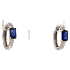 0.69 Ct Natural blue sapphire earrings in 14k gold
