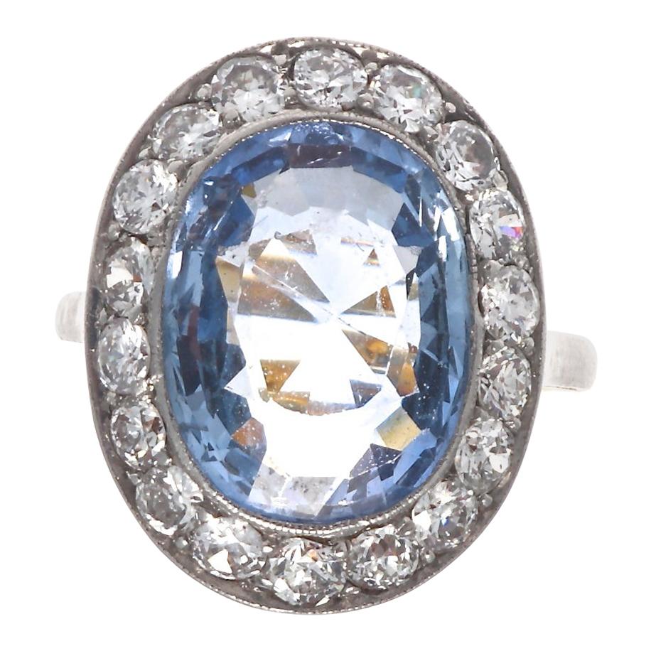 Natural Blue Sapphire Engagement Ring GIA Certified Ceylon Sapphire