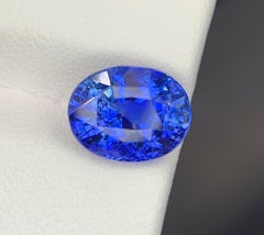 Natural Blue Sapphire: Faceted Oval Cut Gemstone For Jewelry 6.02 CTs