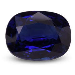 Gemma di zaffiro blu naturale da 2.74 carati con rapporto GIA / JUPITERGEM