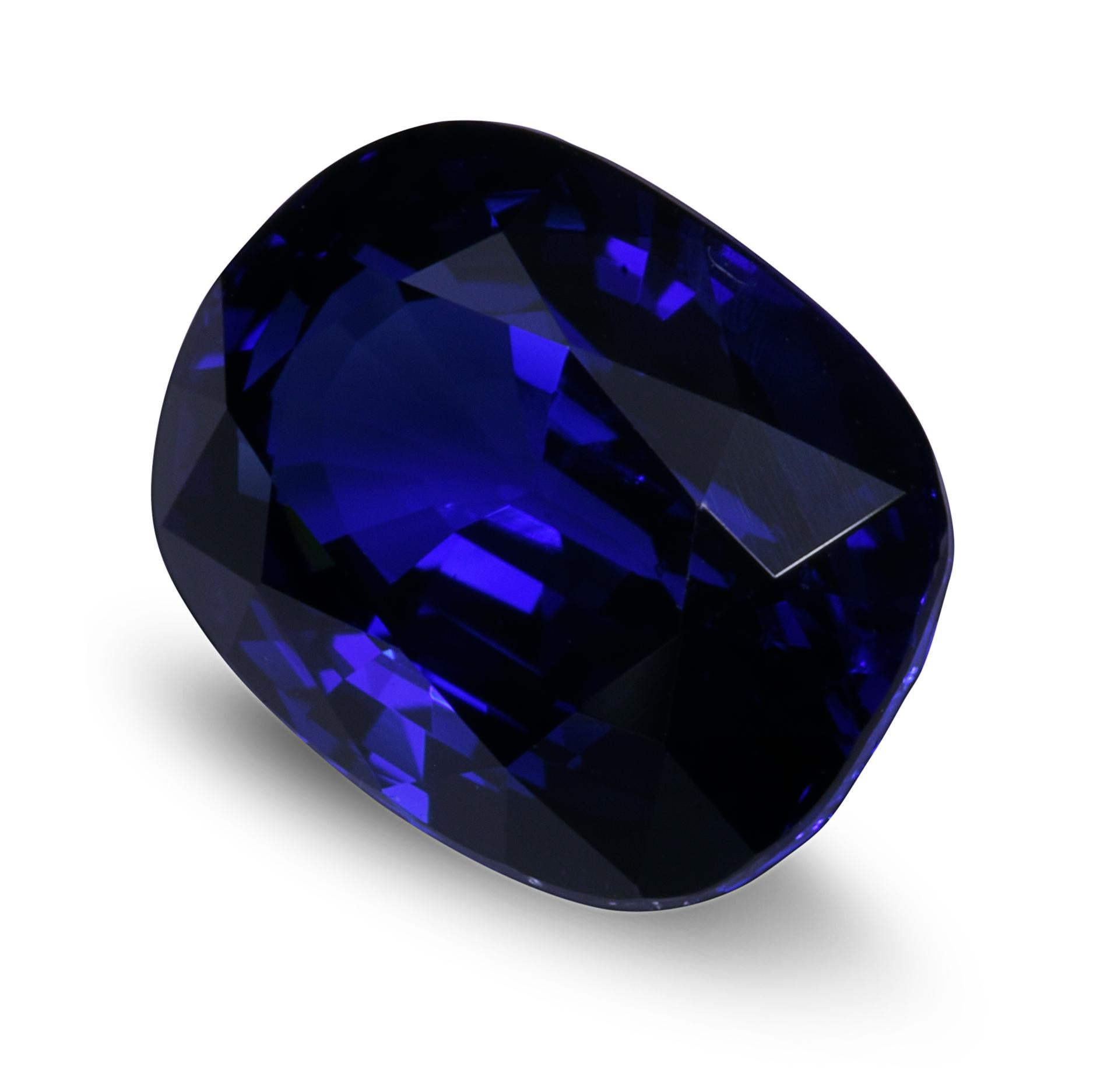 Pierre précieuse saphir bleu naturel 2.74 carats avec rapport GIA / JupiterGem Neuf - En vente à Los Angeles, CA