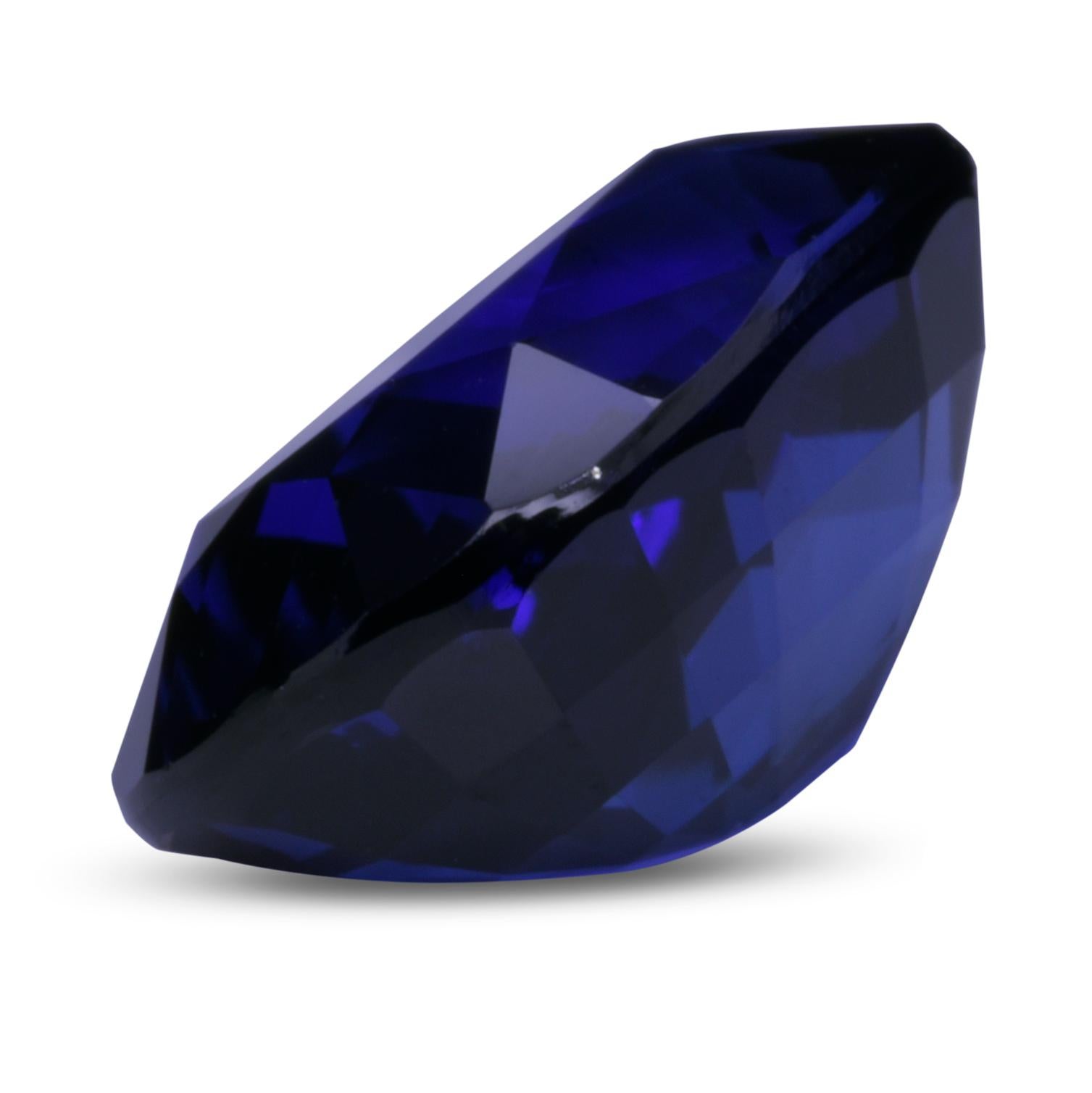Pierre précieuse saphir bleu naturel 2.74 carats avec rapport GIA / JupiterGem Unisexe en vente